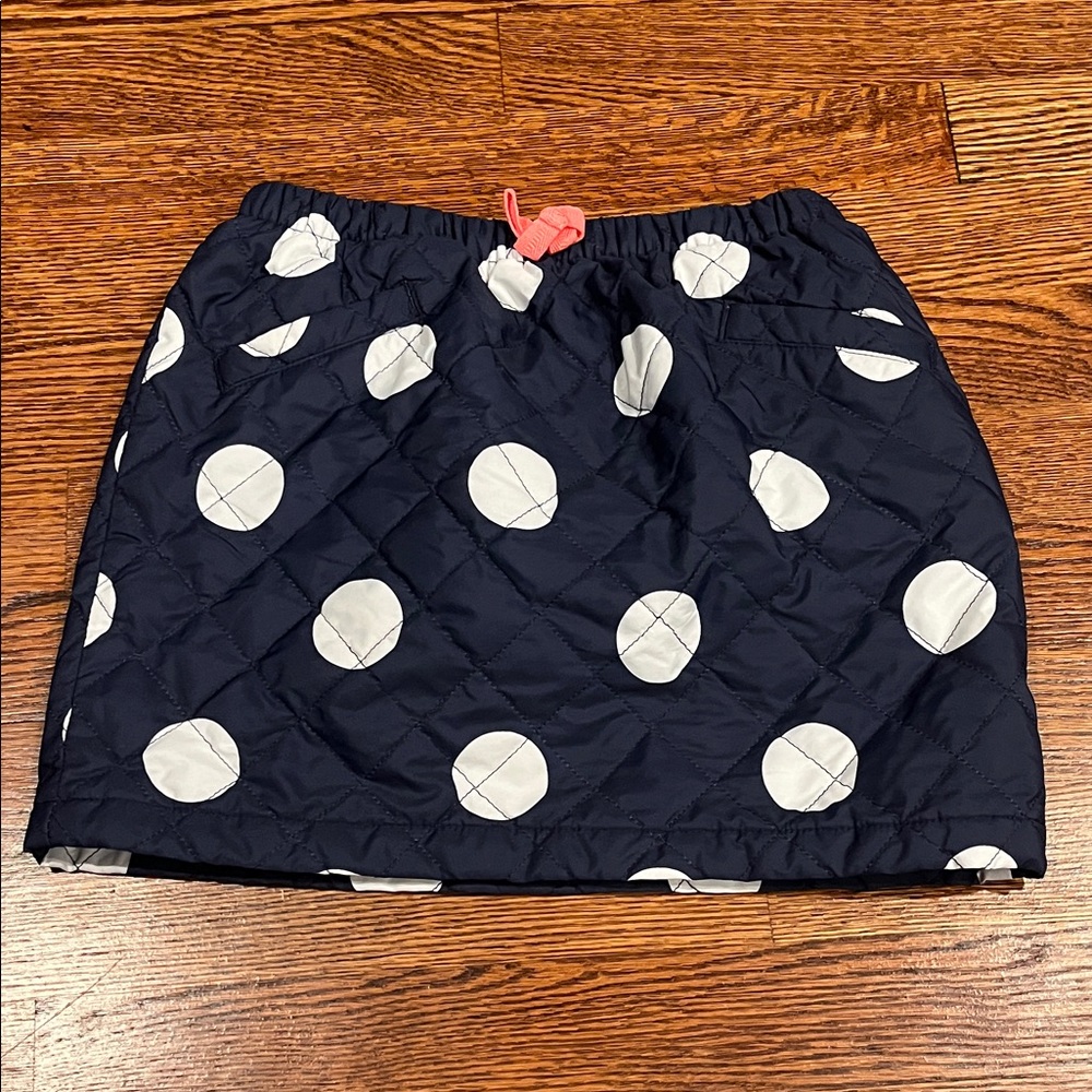 Gymboree Blue Quilted Skirt with White Dots